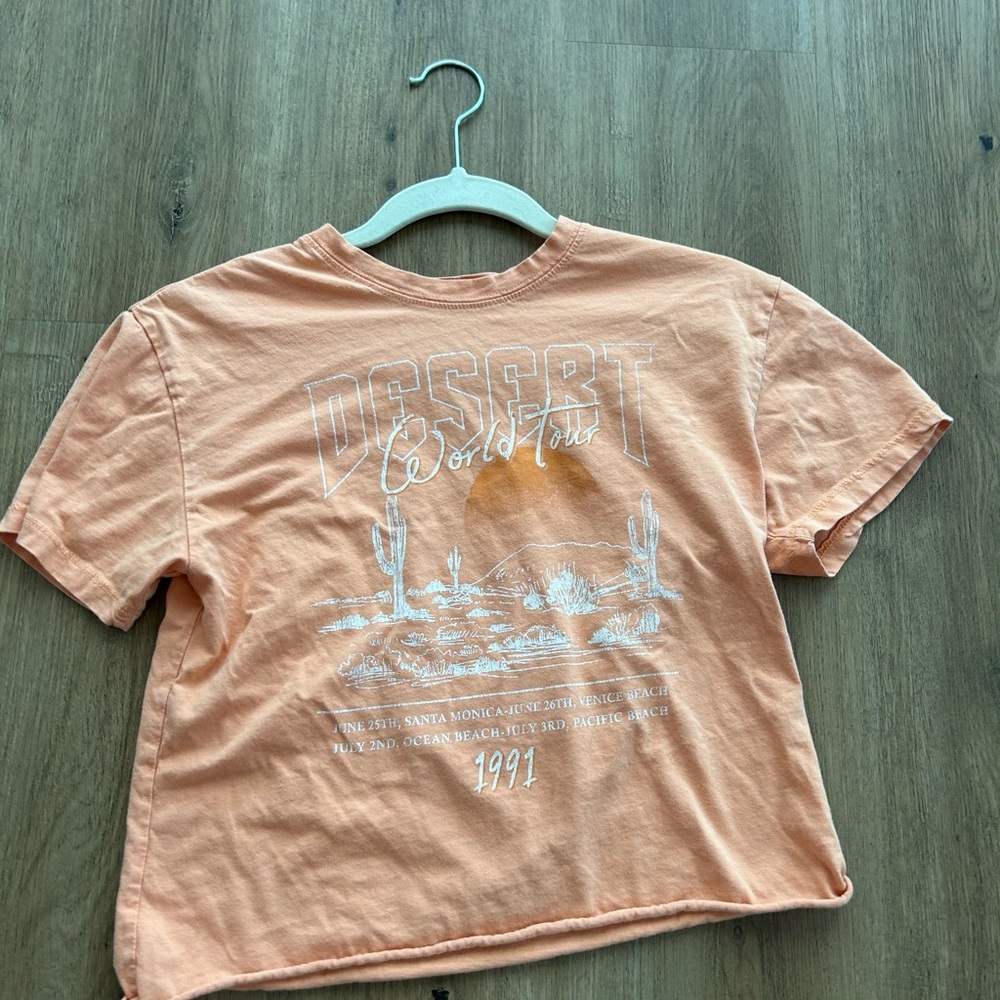 Orange Desert world tour cropped shirt